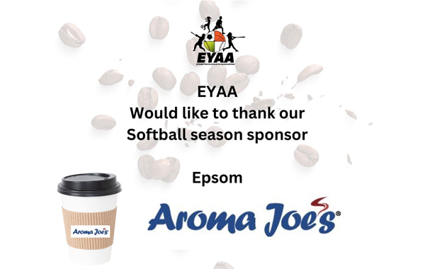 Thank to our Softball Season Sponsor, Aroma Joe's of Epsom!